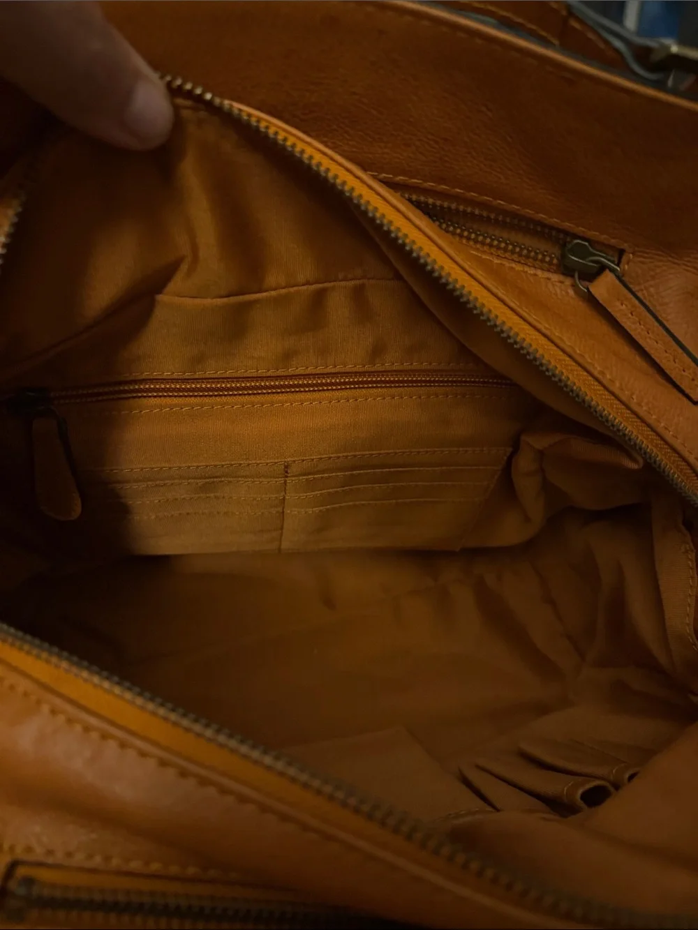 C&C California Orange Leather Top-Handle Satchel NWOT